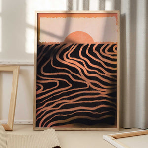 Tablou înramat „Sunset Cut Out” de Little Dean