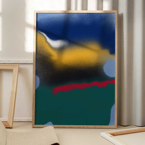 Tablou înramat „Blending Blue With Yellow” de Little Dean
