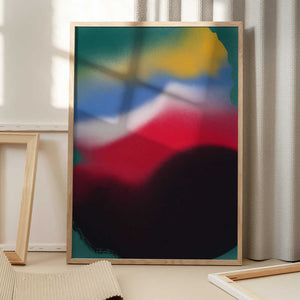 Tablou înramat „Dynamic Emotions Through Vibrant Color” de Little Dean