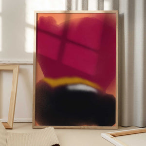 Tablou înramat „Red and Black Liquid” de Little Dean