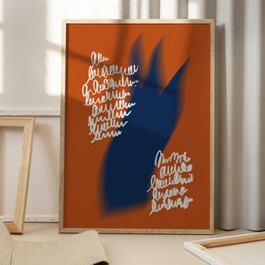 Tablou înramat „Abstract Blaze Script” de Little Dean