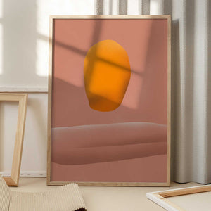 Tablou înramat „Stone portrait orange” de Little Dean