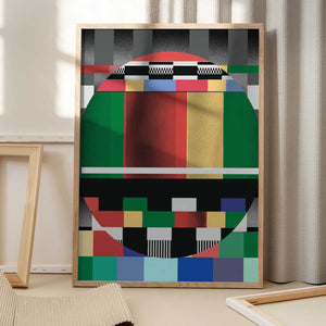 Tablou înramat „Glitch abstract artwork” de Little Dean