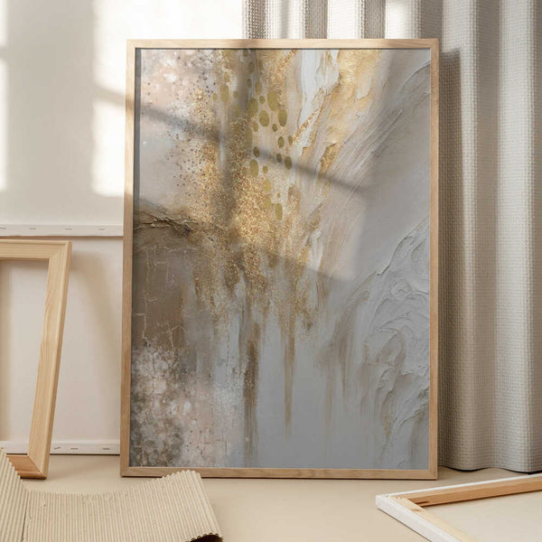 Tablou înramat „Golden marble” de Sally Ann Moss