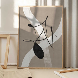 Tablou înramat „Beige abstract No.2” de Anne-Marie Volfova