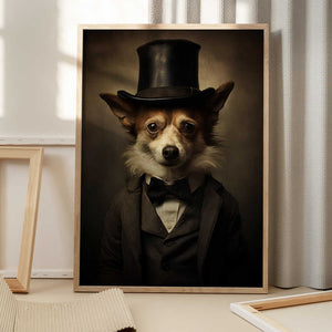 Tablou înramat „Dog in Suit” de Bilge Paksoylu