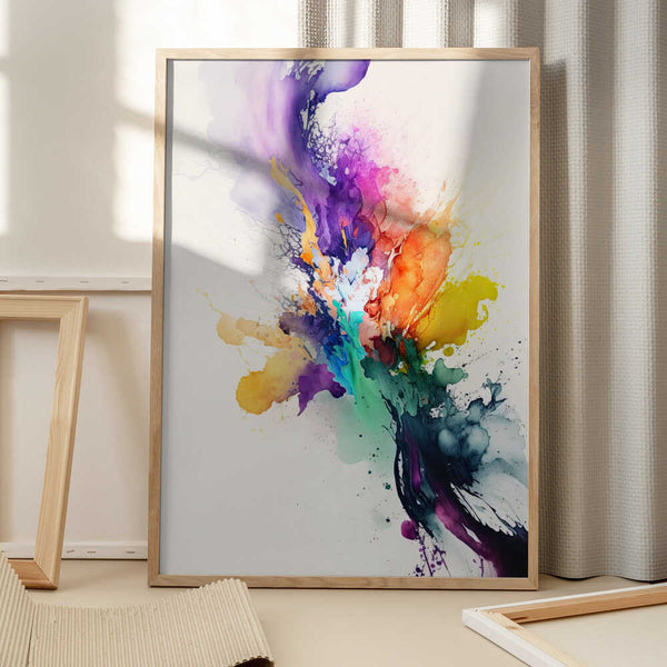 Tablou înramat „Vibrant Color Burst” de Mauro