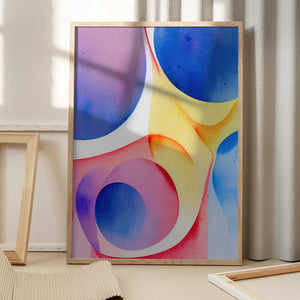Tablou înramat „Nature Inspired Abstract Watercolor  (Day 40)” de Mauro