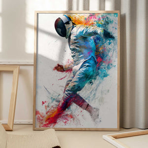 Tablou înramat „Fencing sport art #fencing #sport” de Justyna Jaszke