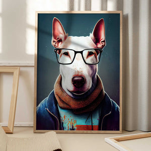 Tablou înramat „Hipster dog animal art” de Justyna Jaszke