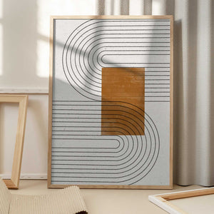 Tablou înramat „Curved Connections” de THE MIUUS STUDIO