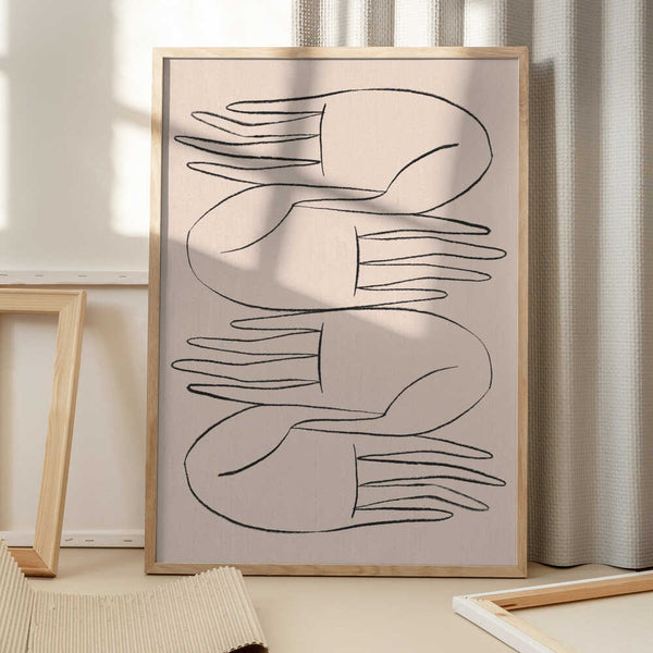 Tablou înramat „Helping Hands” de Kit Agar