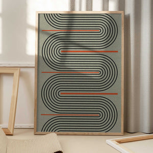 Tablou înramat „Curved Pathways” de THE MIUUS STUDIO