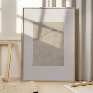 Tablou înramat „Line on Whispered Beige” de THE MIUUS STUDIO