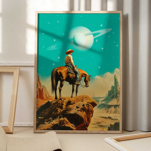 Tablou înramat „A Western Astronaut” de Taudalpoi