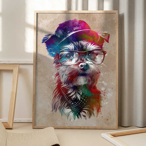 Tablou înramat „Dog graphic 1” de Justyna Jaszke