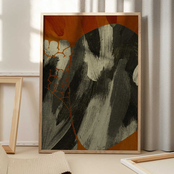 Tablou înramat „Earthy Abstract Flow” de Treechild