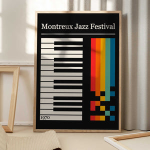 Tablou înramat „Montreaux Jazz Festival” de Retrodrome