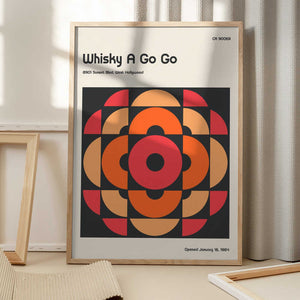 Tablou înramat „Whisky a Go Go Retro” de Retrodrome