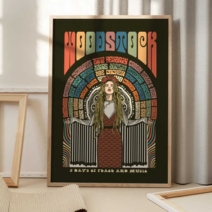 Tablou înramat „Woodstock Festival Poster” de Retrodrome