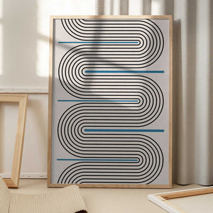 Tablou înramat „Curved Lines Harmony” de THE MIUUS STUDIO