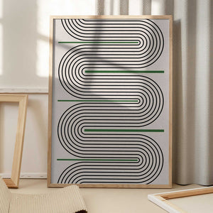 Tablou înramat „Curved Harmony” de THE MIUUS STUDIO