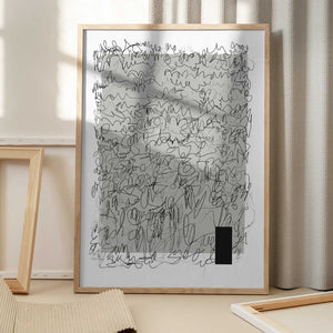 Tablou înramat „Intricate Scribbles On A Muted Background” de uplusmestudio
