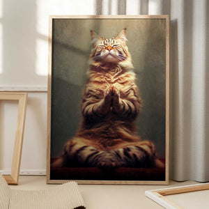 Tablou înramat „Cat yoga 3” de Justyna Jaszke