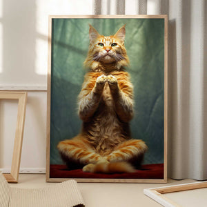 Tablou înramat „Cat yoga 5” de Justyna Jaszke