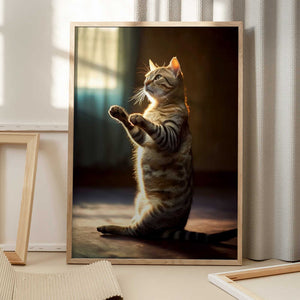 Tablou înramat „Cat yoga 6” de Justyna Jaszke