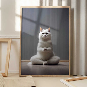 Tablou înramat „Cat yoga 7” de Justyna Jaszke