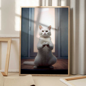 Tablou înramat „Cat yoga 9” de Justyna Jaszke