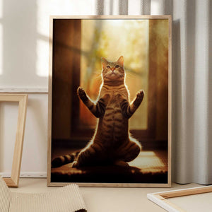 Tablou înramat „Cat yoga 10” de Justyna Jaszke