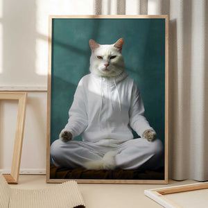 Tablou înramat „Cat yoga 11” de Justyna Jaszke