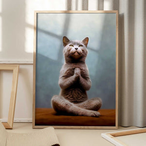 Tablou înramat „Cat yoga 13” de Justyna Jaszke