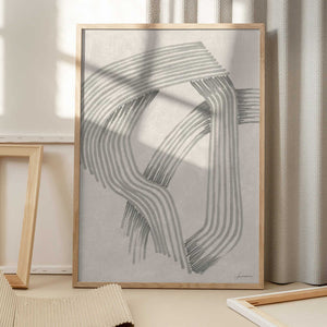 Tablou înramat „Abstract Grey Intersections 01” de Lucrecia Caporale