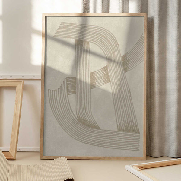 Tablou înramat „Abstract Sophisticated Line 02” de Lucrecia Caporale