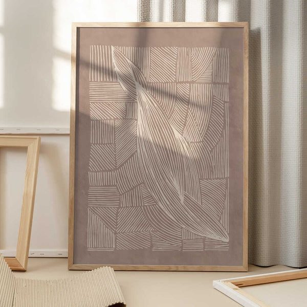 Tablou înramat „Abstract Irregular Lines” de Lucrecia Caporale