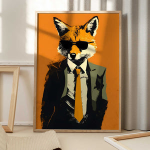 Tablou înramat „Fox In a Suit” de Andreas Magnusson