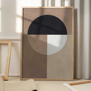 Tablou înramat „Brown geometry 7” de Vitor Costa