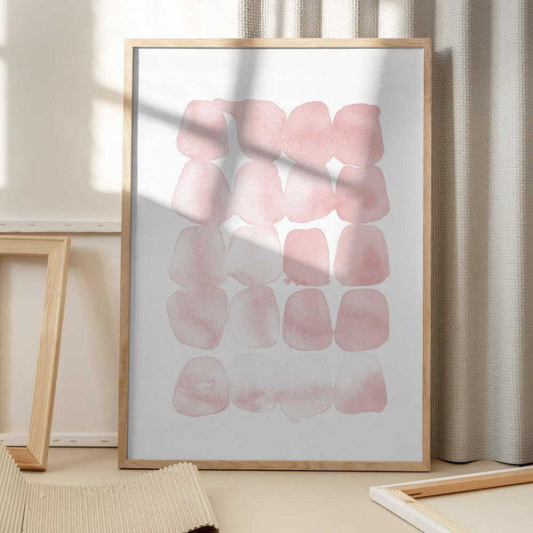 Tablou înramat „Abstract Blush Dots” de Lola Peacock