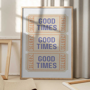 Tablou înramat „Coastal Blue Good Times” de Jolly and Dash