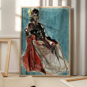 Tablou înramat „Elegant Pose of Woman Portrait” de Ute Rathmann
