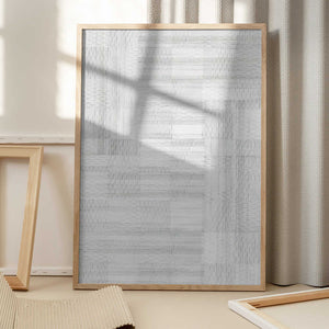 Tablou înramat „White Woven Blocks 1” de cartissi
