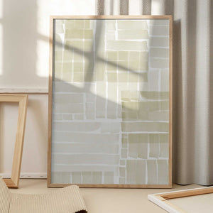 Tablou înramat „Neutral Tangle Grid 2” de cartissi