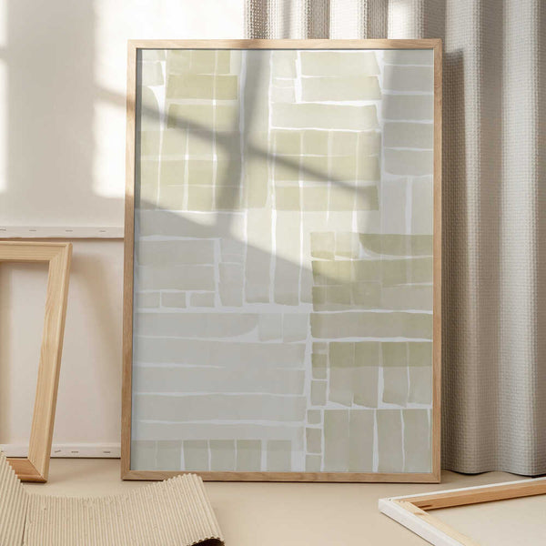 Tablou înramat „Neutral Tangle Grid 2” de cartissi