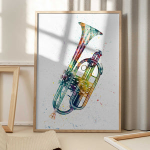 Tablou înramat „Cornet Abstract Watercolor” de Michael Tompsett