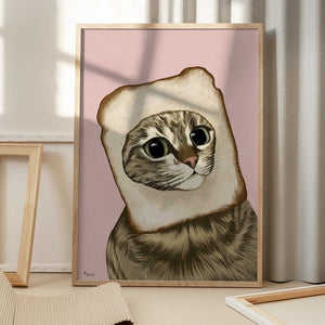 Tablou înramat „Bread Meme Cat” de Tara Royle