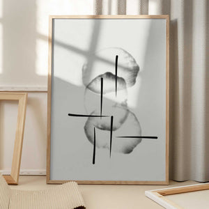 Tablou înramat „Organic circles with lines” de Imaginative