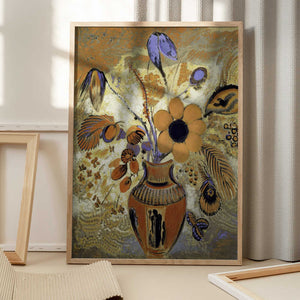 Tablou înramat „Etruscan Vase With Flowers” de Odilon Redon